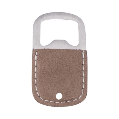 Metal bottle opener made of steel and eco-leather for sublimation and engraving